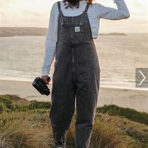 Passenger verglass Dungarees - Washed Black Denim - M(L)